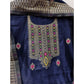 Generic Women's Banarasi Silk Printed Unstitched Salwar Suit Material With Dupatta (Navy Blue, 3Mtrs)
