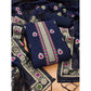 Generic Women's Banarasi Silk Printed Unstitched Salwar Suit Material With Dupatta (Navy Blue, 3Mtrs)