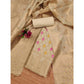 Generic Women's Banarasi Silk Printed Unstitched Salwar Suit Material With Dupatta (Cream, 3Mtrs)