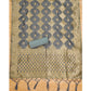 Generic Women's Banarasi Silk Printed Unstitched Salwar Suit Material With Dupatta (Grey, 3Mtrs)