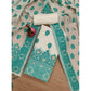 Generic Women's Banarasi Silk Printed Unstitched Salwar Suit Material With Dupatta (Teal, 3Mtrs)