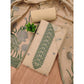 Generic Women's Banarasi Silk Printed Unstitched Salwar Suit Material With Dupatta (Cream, 3Mtrs)