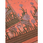 Generic Women's Banarasi Silk Printed Unstitched Salwar Suit Material With Dupatta (Peach, 3Mtrs)