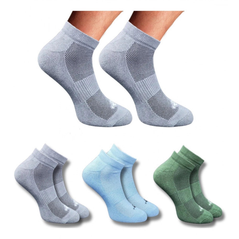 Generic 3_Pair Set Unisex Casual Cotton Printed Low Cut Socks (Multicolor)