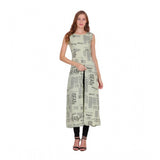 Generic Women's Casual Crepe Sleeveless Slit Dress (Light Green)