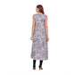 Generic Women's Casual Crepe Sleeveless Slit Dress (Light Grey)