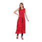 Generic Women's Casual Crepe Sleeveless Slit Dress (Red)