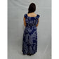 Generic Women's Casual Crepe Sleeveless Dress (Blue)