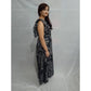 Generic Women's Casual Crepe Sleeveless Dress (Black)