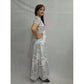 Generic Women's Casual Crepe Half Sleeves Dress (White)