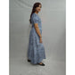 Generic Women's Casual Crepe Half Sleeves Dress (Grey)