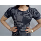 Generic Women's Casual Crepe Half Sleeves Dress (Black)