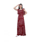 Generic Women's Casual Crepe Sleeveless Dress (Maroon)