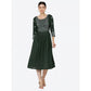 Generic Women's Casual Rayon 3-4th Sleeves Kurti (Green)