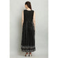 Generic Women's Casual Rayon Sleeveless Kurti (Black)