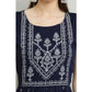 Generic Women's Casual Rayon Sleeveless Kurti (Blue)