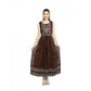 Generic Women's Casual Rayon Sleeveless Kurti (Brown)
