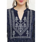 Generic Women's Casual Rayon Full sleeve Kurti (Blue)