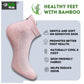 Generic 4_Pair Set Unisex Casual Bamboo Cotton Printed Ankle Length Socks (Multicolor)