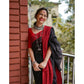 Generic Women's Soft Lilan Printed Saree With Unstitched Blouse 5.5Mtr (Black)