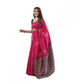 Generic Women's Soft Lichi Silk Printed Saree With Unstitched Blouse 5.5Mtr (Pink)