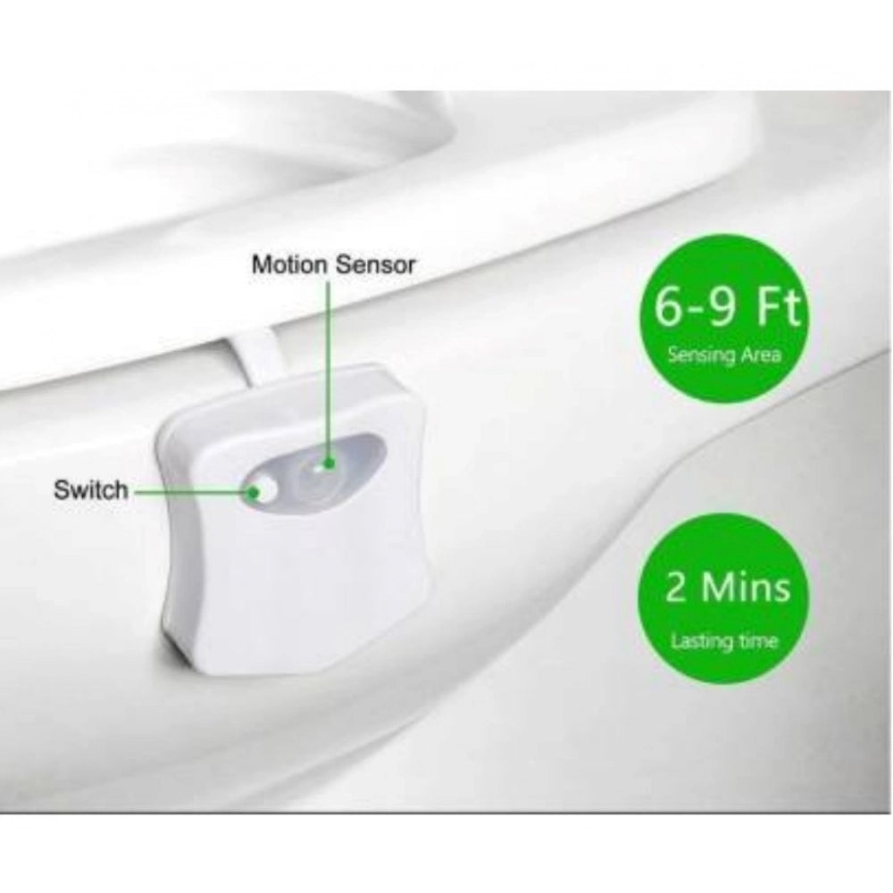 Generic Pack of 2_Toilet Bowl Night Light – Motion Sensor LED Toilet Lamp (Color: Assorted )