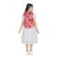 Generic Girl's Heavy Chicken Printed Short Sleeve Round Neck Dress (White)