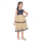 Generic Girl's Fancy Net Net Sleeve Less Round Neck Dress (Blue)