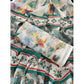 Generic Women's Linen Cotton  Printed Saree With Unstitched Blouse 5.5Mtr (Green)