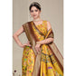 Generic Women's Cotton Silk  Printed Saree With Unstitched Blouse 5.5Mtr (Yellow)