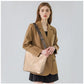 Generic Women's PU Leather Zipper Handbag (Beige)