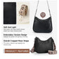 Generic Women's PU Leather Zipper Sling Bag (Black)