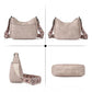 Generic Women's PU Leather Zipper Sling Bag (Beige)