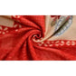 Generic Fleece Floral Printed Double Polar Warm Bedsheet with 2 Pillow Cover (Red)