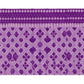 Generic Fleece Geometric Double Polar Warm Bedsheet with 2 Pillow Cover (Purple)