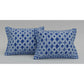 Generic Fleece Geometric Double Polar Warm Bedsheet with 2 Pillow Cover (Blue)