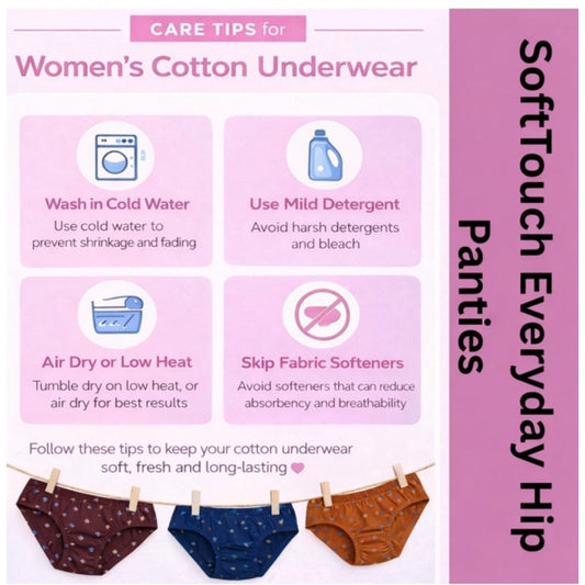 Generic Pack of_12 Women's Cotton Printed Hipster Panty (Multicolor)