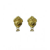 Generic Women's Pack of_2 Brass Gold-Plated Earrings (Gold)