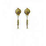Generic Women's Pack of_2 Brass Gold-Plated Earrings (Gold)