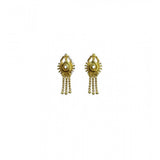 Generic Women's Pack of_2 Brass Gold-Plated Earrings (Gold)