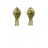 Generic Women's Pack of_2 Brass Gold-Plated Earrings (Gold)