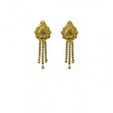 Generic Women's Pack of_2 Brass Gold-Plated Earrings (Gold)