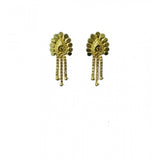 Generic Women's Pack of_2 Brass Gold-Plated Earrings (Gold)