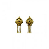 Generic Women's Pack of_2 Brass Gold-Plated Earrings (Gold)