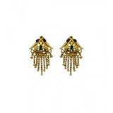 Generic Women's Pack of_2 Brass Gold-Plated Earrings (Gold)