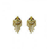 Generic Women's Pack of_2 Brass Gold-Plated Earrings (Gold)
