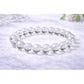 Generic Natural Crystal 8mm Clear Quartz Bracelet (White)