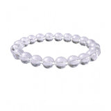 Generic Natural Crystal 8mm Clear Quartz Bracelet (White)