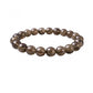 Generic Natural Crystal 8mm Smoky Quartz Bracelet  (Brown)