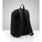 Generic Unisex PU Leather Solid Medium Zipper Backpack (Black)